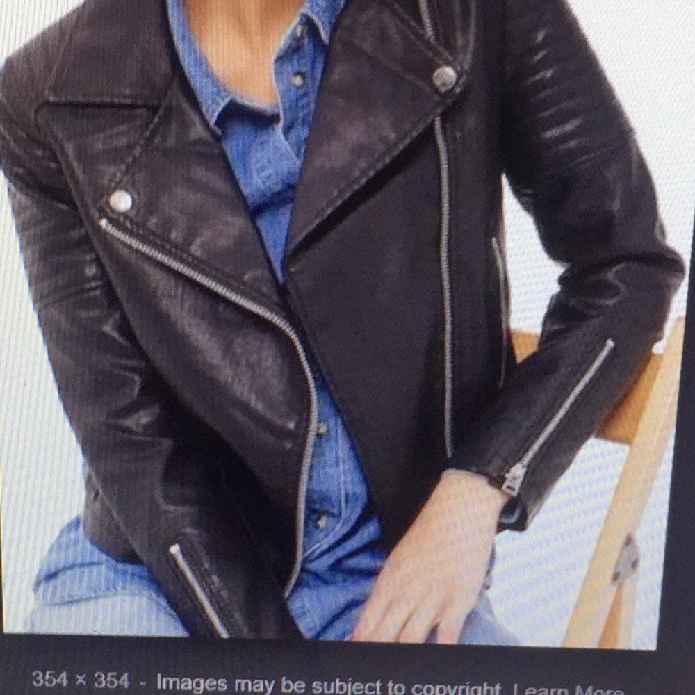 NWT Top Shop Blossom Faux Leather  Biker Jacket